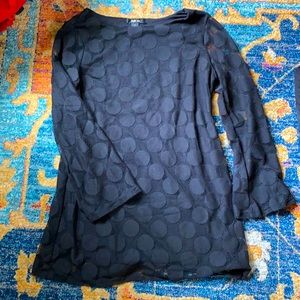 Style & Co black polka dot mini dress